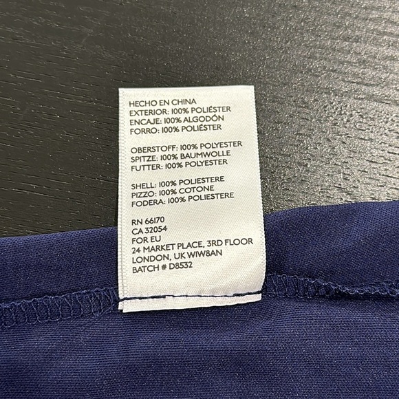 Pins and Needles Navy Blue and Black Lace Caplet Dress - M - Picture 6 of 10